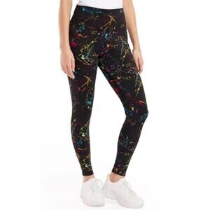 Tipsy Elves Splatter Neon Leggings, 80s 90s Retro, Women's Size Large, NWT